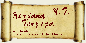 Mirjana Terzija vizit kartica